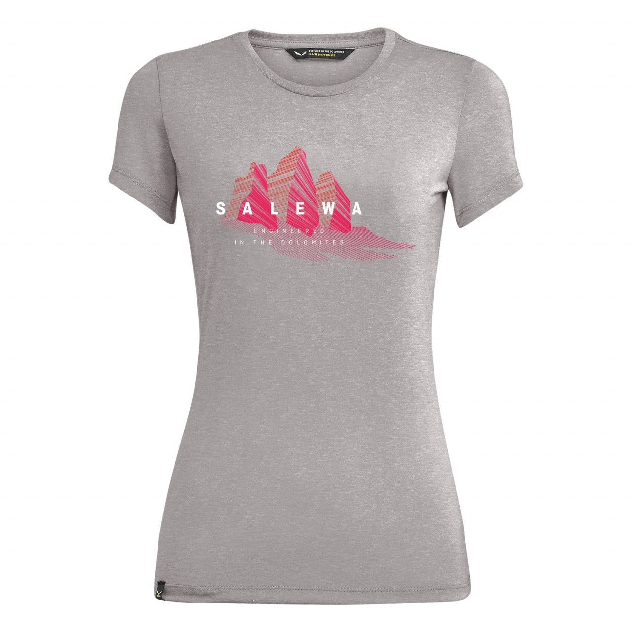 T-Shirts Salewa Lines Graphic Dry Mulher Cinzentas 743JYOXSH